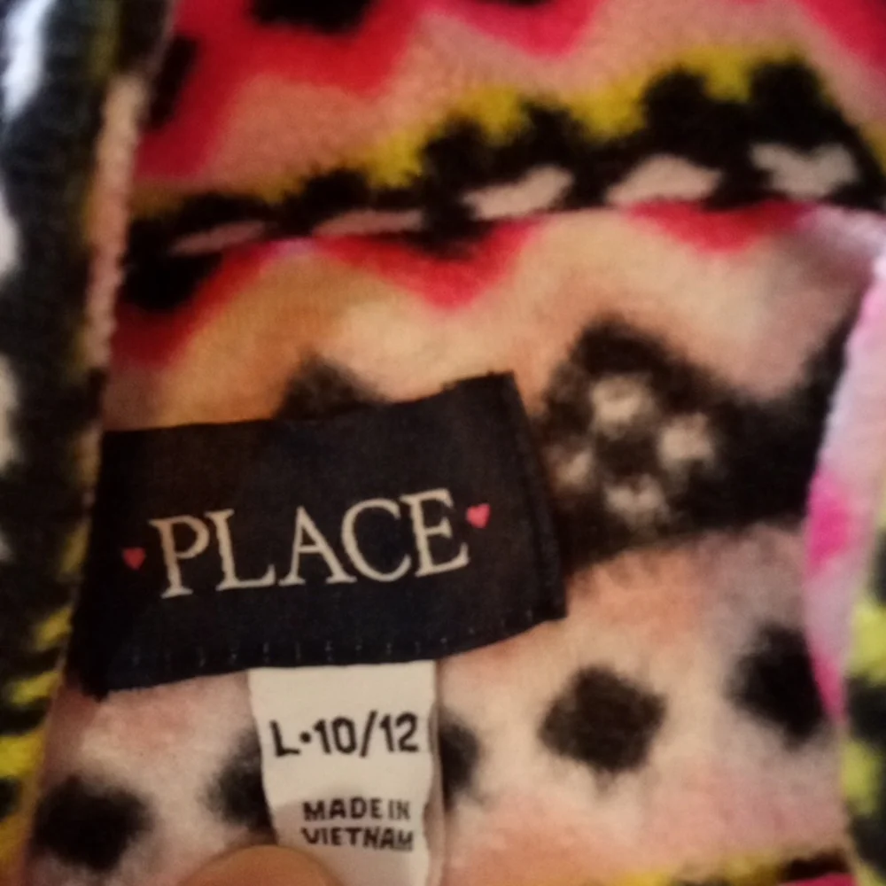 Children's Place fleece emoji quarter zip jacket